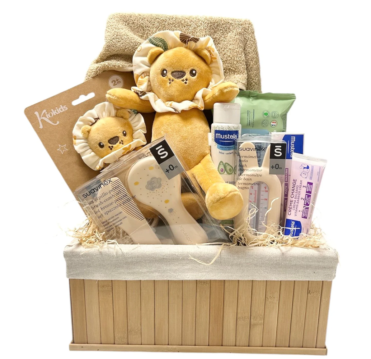Cesta regalo nacimiento leoncito
