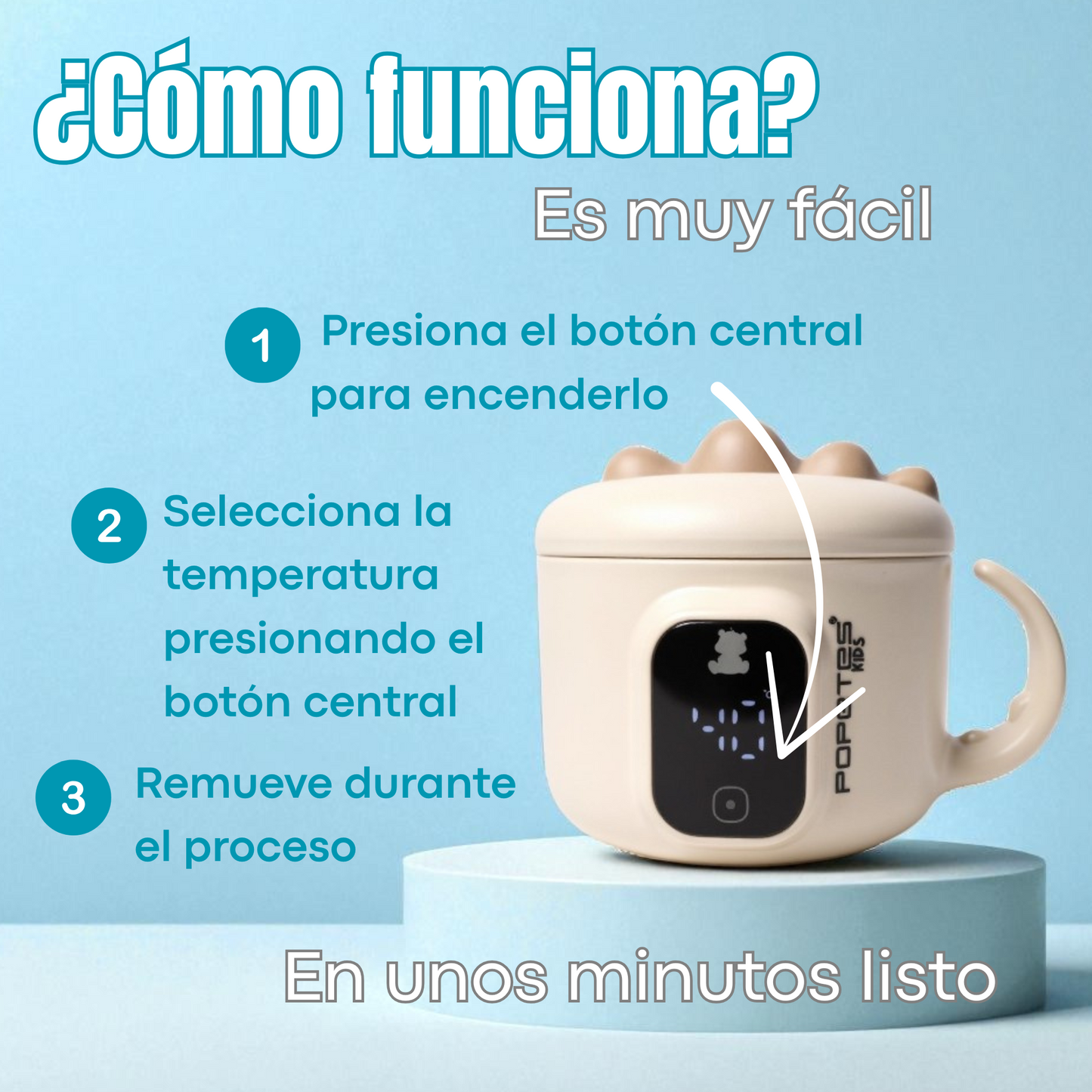 Cuenco Inteligente Portátil RAPTOR | Popetes Kids