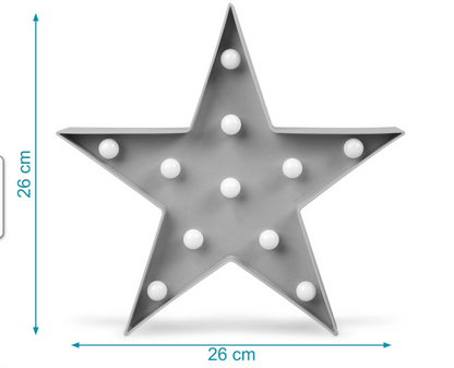 Luz LED estrella, lámpara quitamiedos