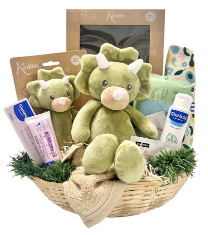 Canastilla regalo bebé dino