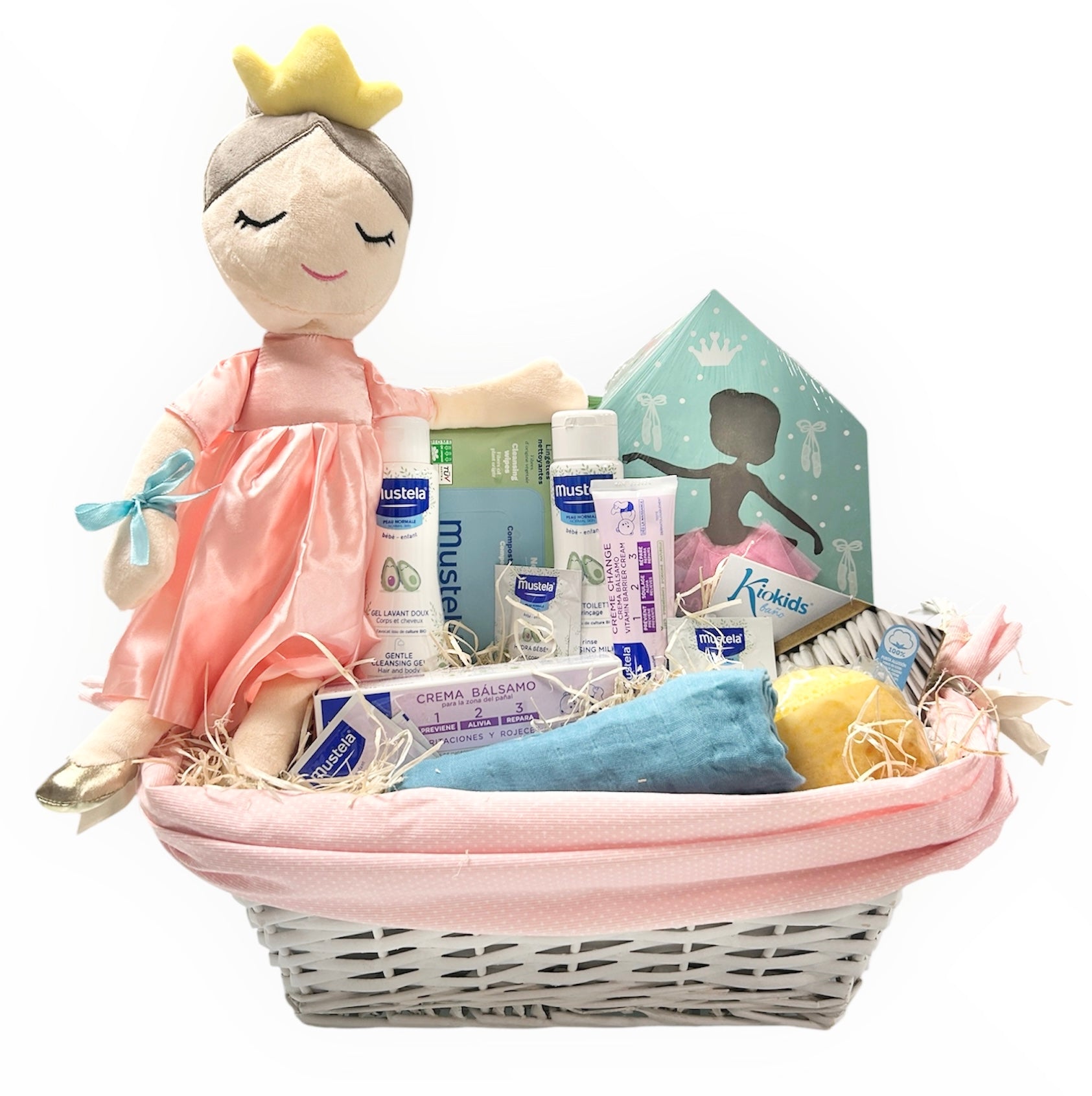 Canastilla regalo bebé princesa Mustela