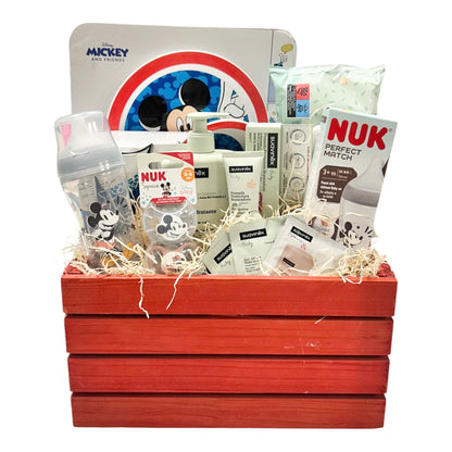 Cesta Regalo Nacimiento Bebé Mickey Mouse – Suavinex & NUK
