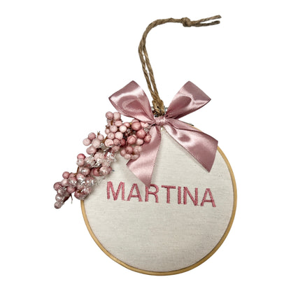 Bastidor Bordado Personalizado con Nombre del Bebé | Regalo Nacimiento