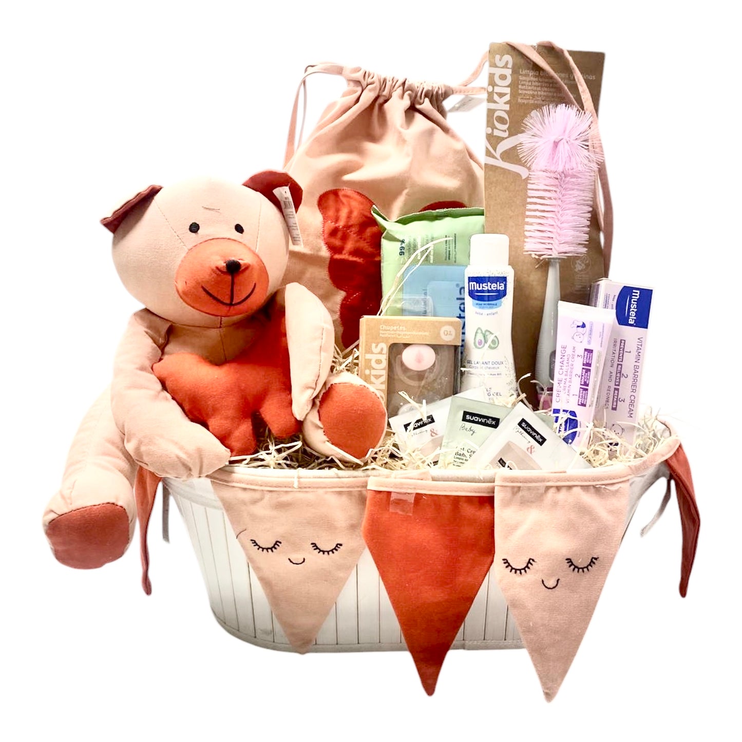 Cesta regalo nacimiento bebé osito