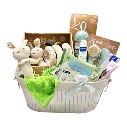 Cesta regalo nacimiento bebé Rabbit | Mustela y Suavinex
