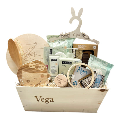 Cesta regalo bebé personalizada My Name con Suavinex