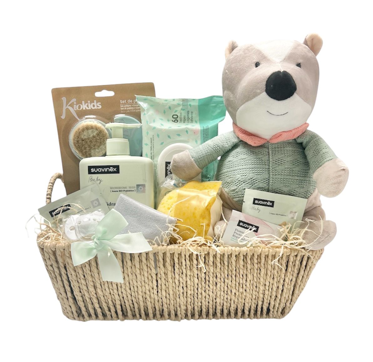 Cesta regalo bebé pequeño topo