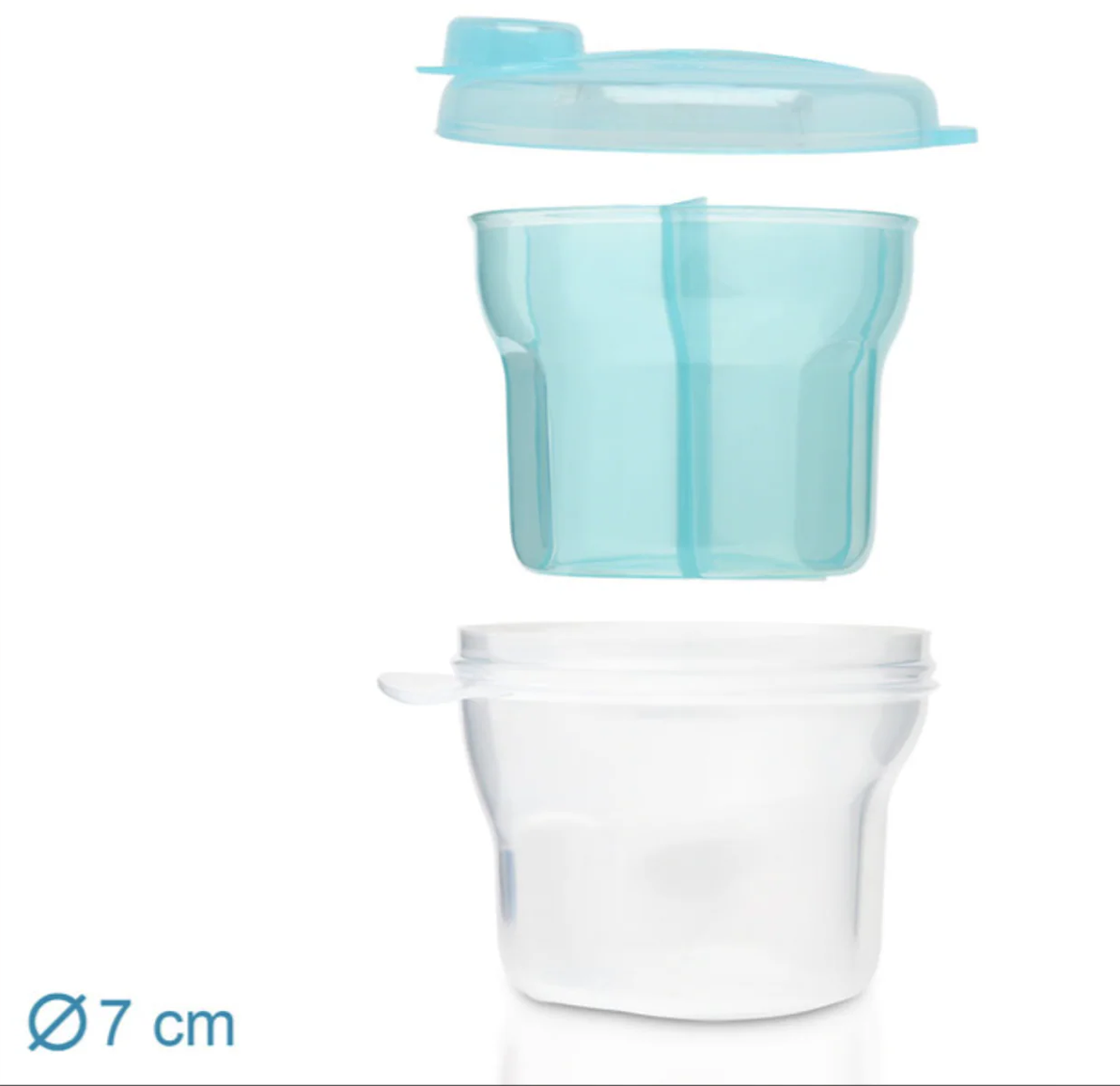 Dosificador leche en polvo azul