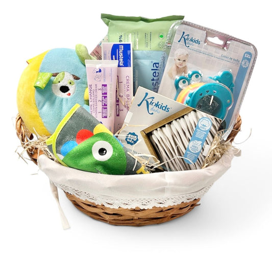 Cesta regalo bebé esenciales