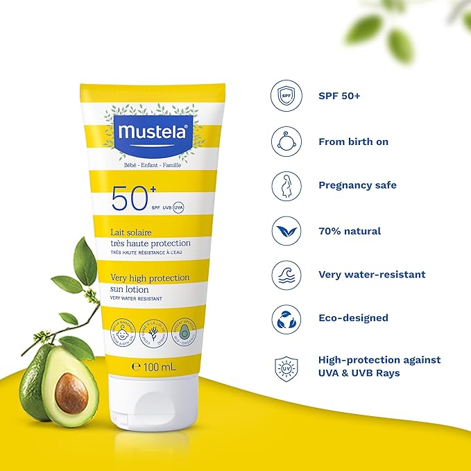 Mustela protector solar para el bebé.